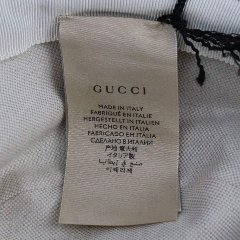 Gucci Bucket Hat GG Canvas Leather Black Beige Hat - Picture 7 of 10
